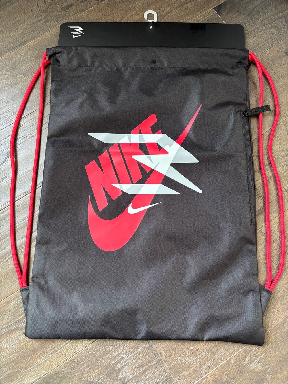 Nike 3 Brand Core Volt Gym Sack,travel bag,drawcord,lightweight,zipper pocket